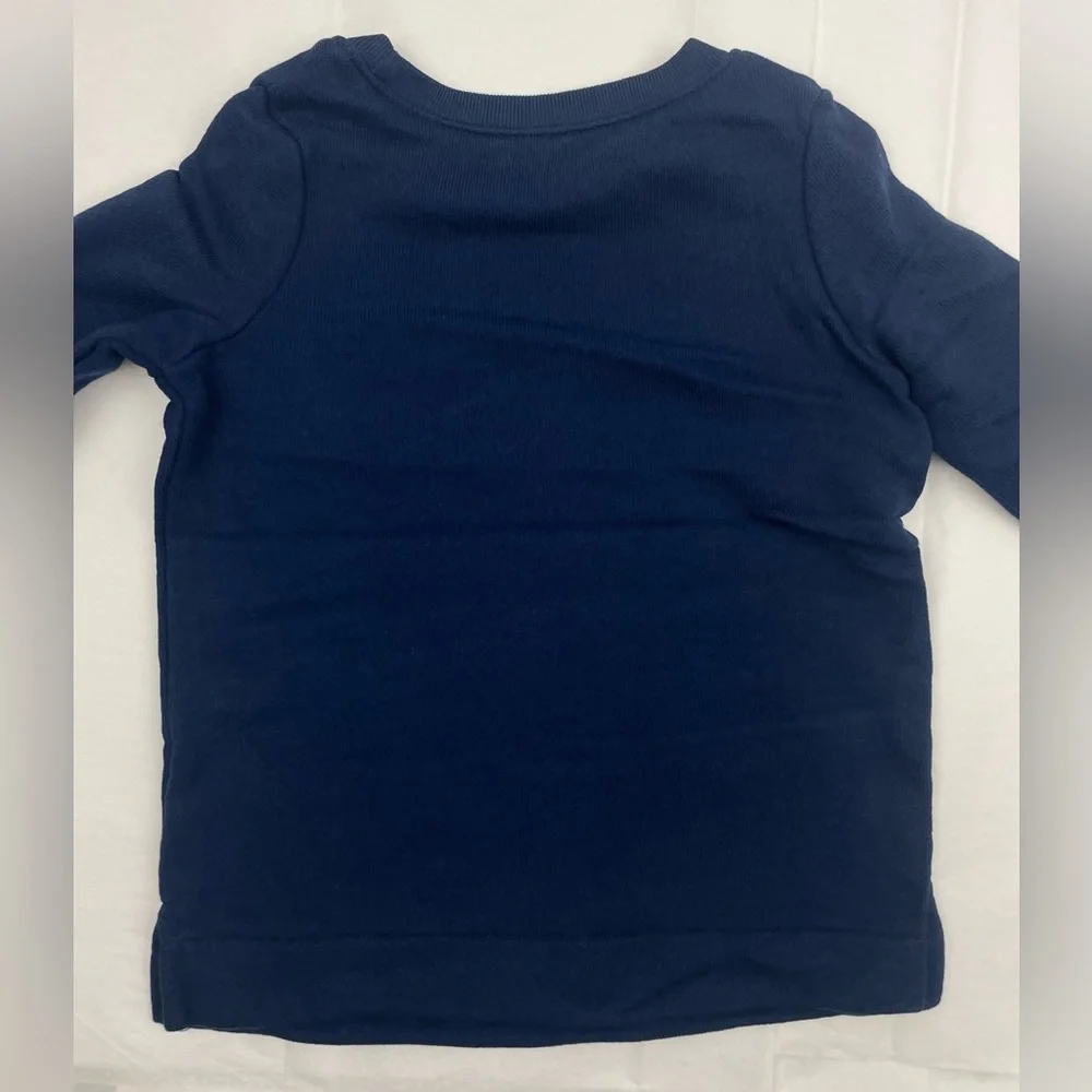 Carter’s Girl Sweatshirt Size 4 Navy Blue Floral - Picture 3 of 8